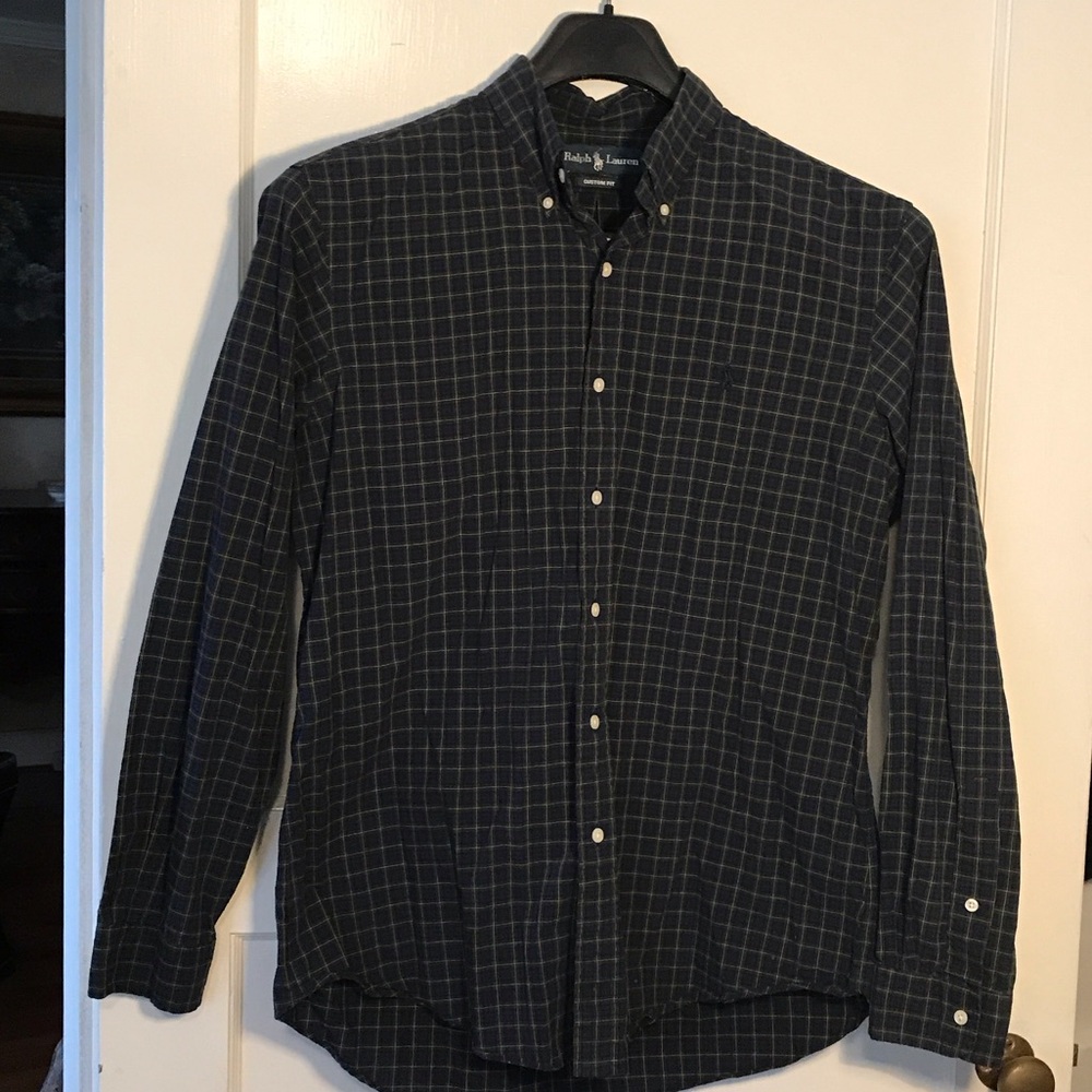 Ralph Lauren Men's Navy Checkered Shirt